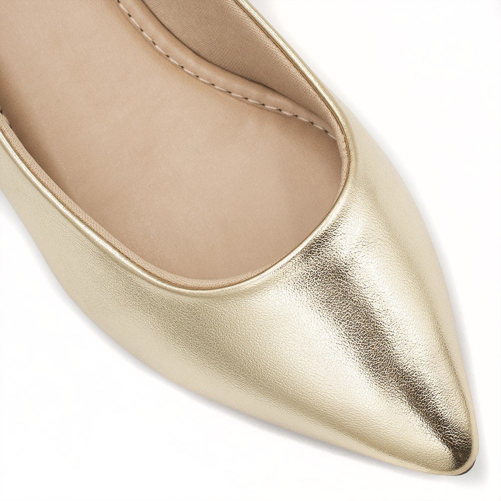 Sapatilha Zatta Básica Lisa Núbia  Dourada Dourado 6