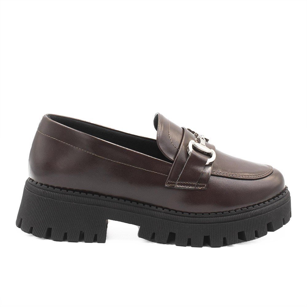 Mocassim Tratorado Sola Alta Amelia Marrom Marrom 2