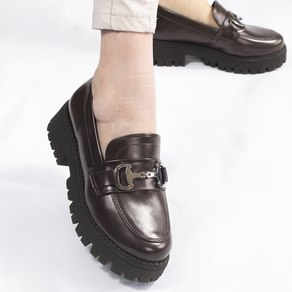 Mocassim Tratorado Sola Alta Amelia Marrom Marrom 3