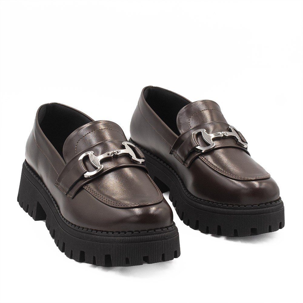 Mocassim Tratorado Sola Alta Amelia Marrom Marrom 5