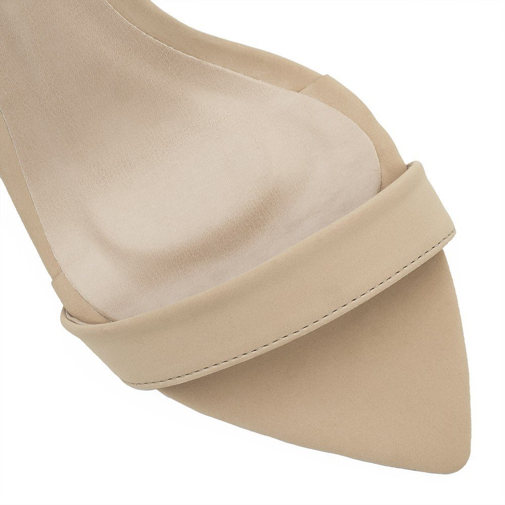 Sandália Zatta Bico Folha Salto Taça Aisha Nude Bege 4