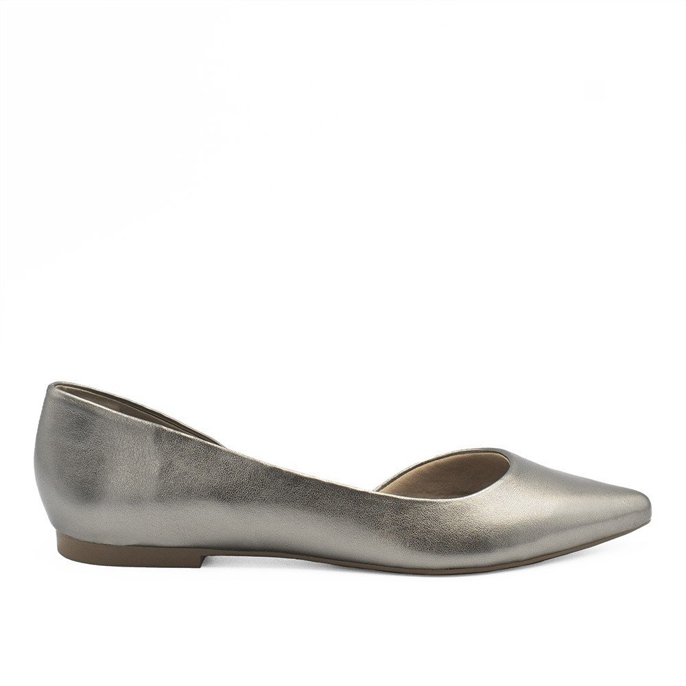 Sapatilha Zatta Aberta na Lateral Mel Prata Velho Prata 4