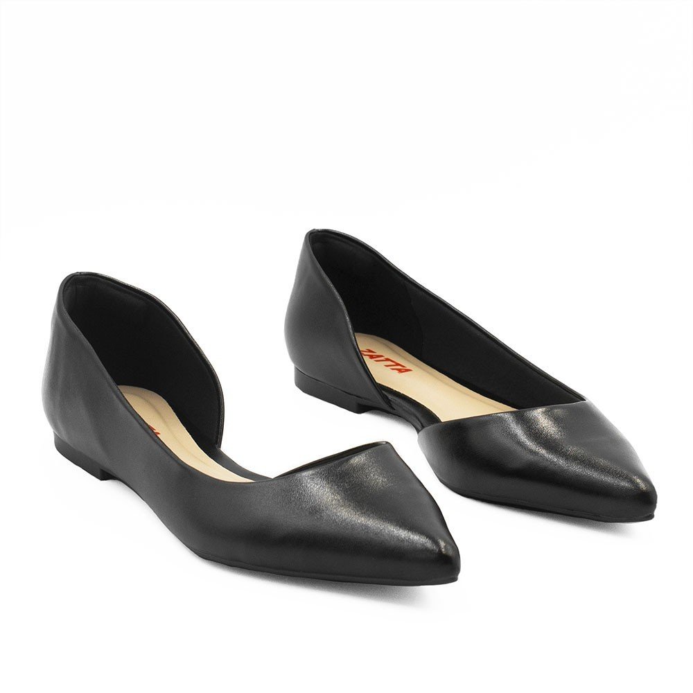 Sapatilha Zatta Aberta na Lateral Mel Preto Preto 4