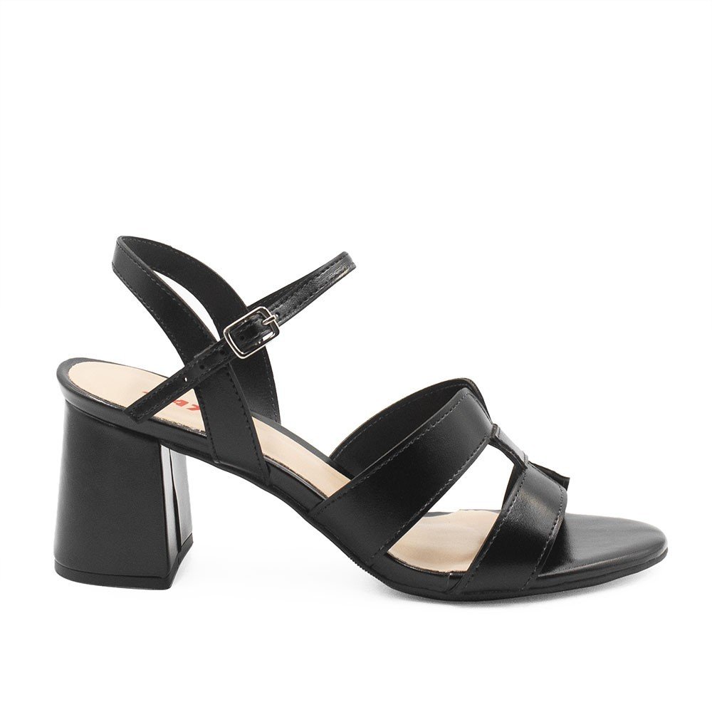Sandália H Zatta Salto Bloco Aya Preto Preto 2