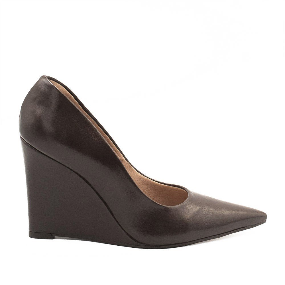 Scarpin Zatta Anabela Bico Fino  Antonia Marrom Marrom 2