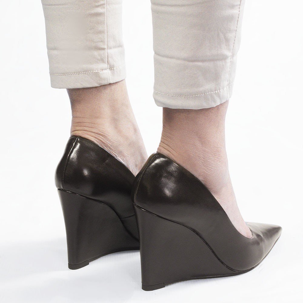 Scarpin Zatta Anabela Bico Fino  Antonia Marrom Marrom 6