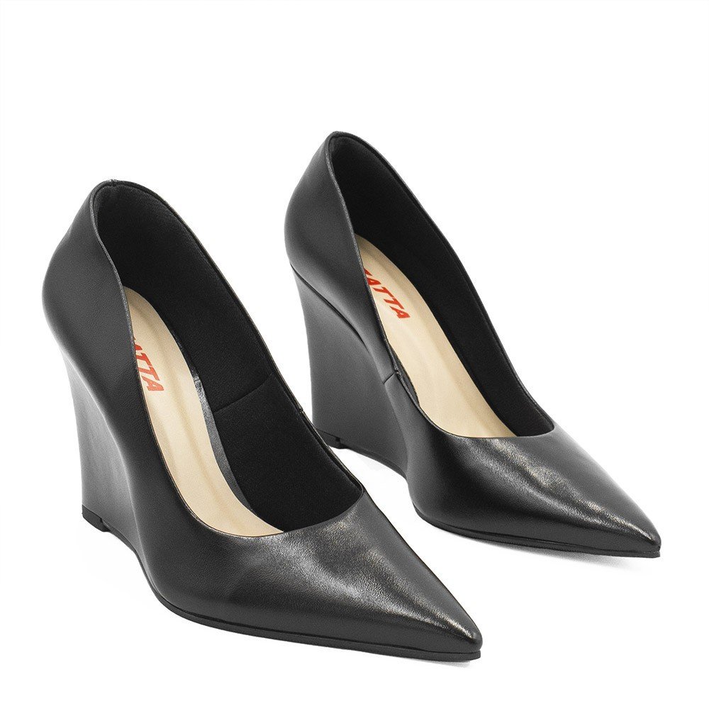 Scarpin Zatta Anabela Bico Fino  Antonia Preto Preto 5