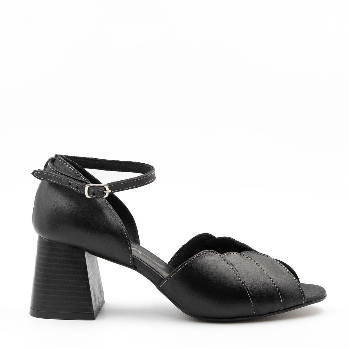 Sandália Zatta Retro Couro Ana Preto Preto 4