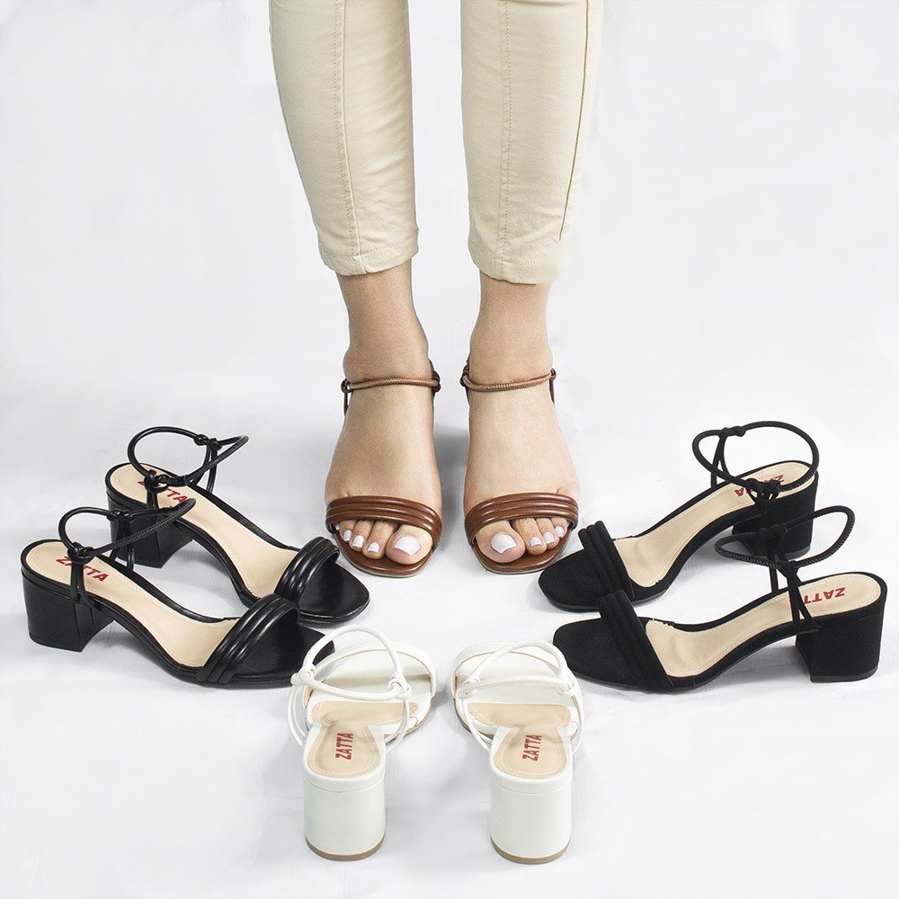 Sandália Salto Bloco Ines Off White Branco 6