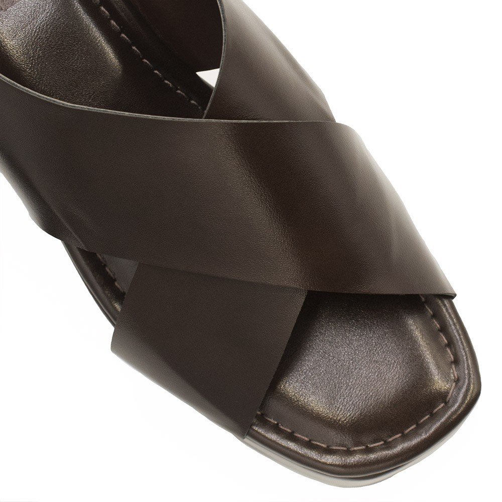 Sandália Anabela Ilana Marrom Marrom 4