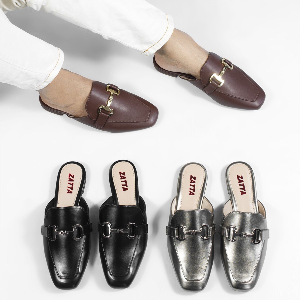 Mule Zatta Fivela Lourença  Preto Preto 10