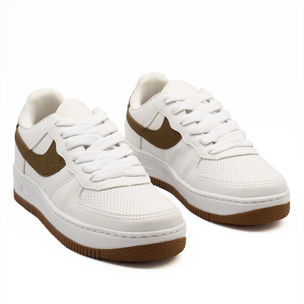 Tênis Zatta Casual Angelina Marrom Branco/Marrom 8