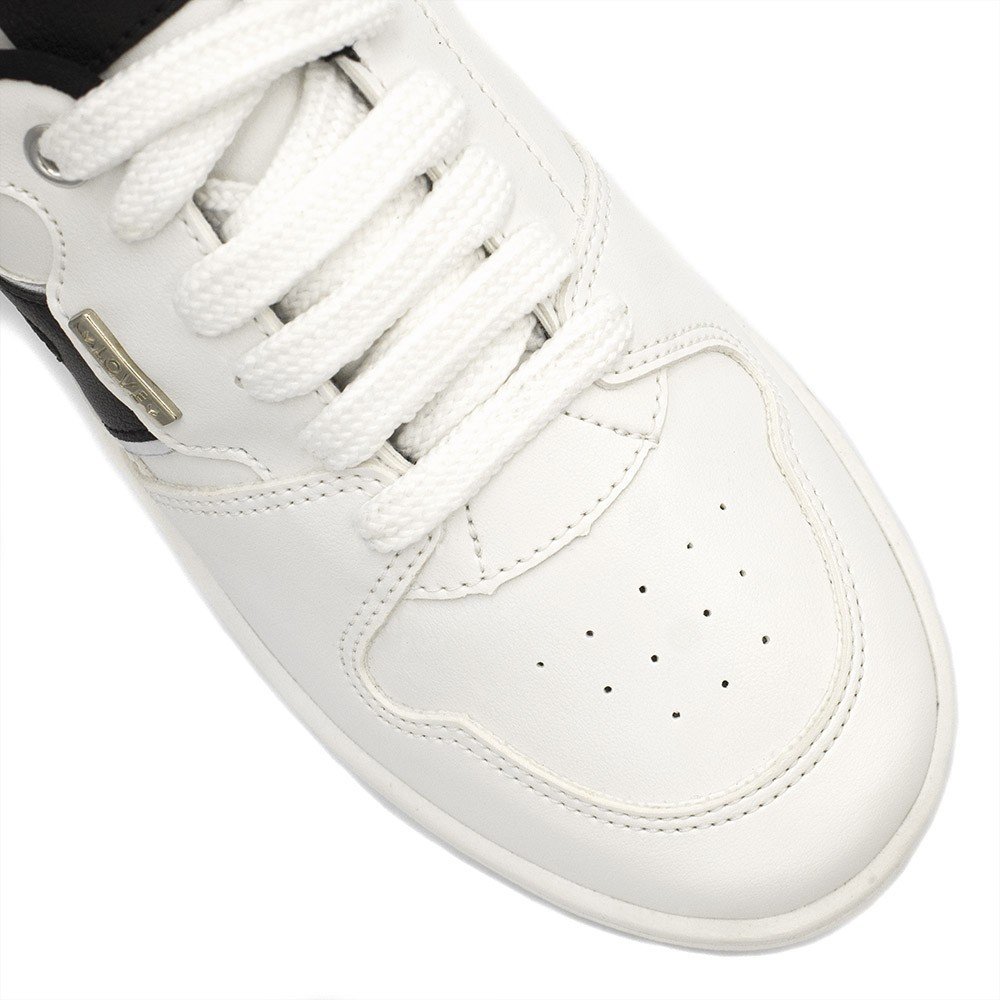 Tênis Casual Flatform Detalhe Lateral Cléia Branco 4