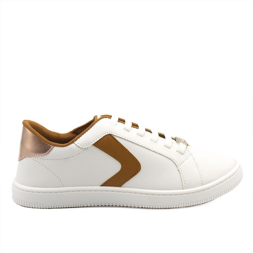 Tênis  Zatta Casual Bicolor July Branco Branco/Marrom 2
