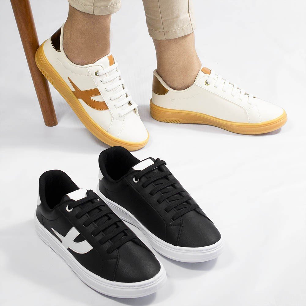 Tênis Zatta Casual Cadarço Julieta Creme Bege/Marrom 10