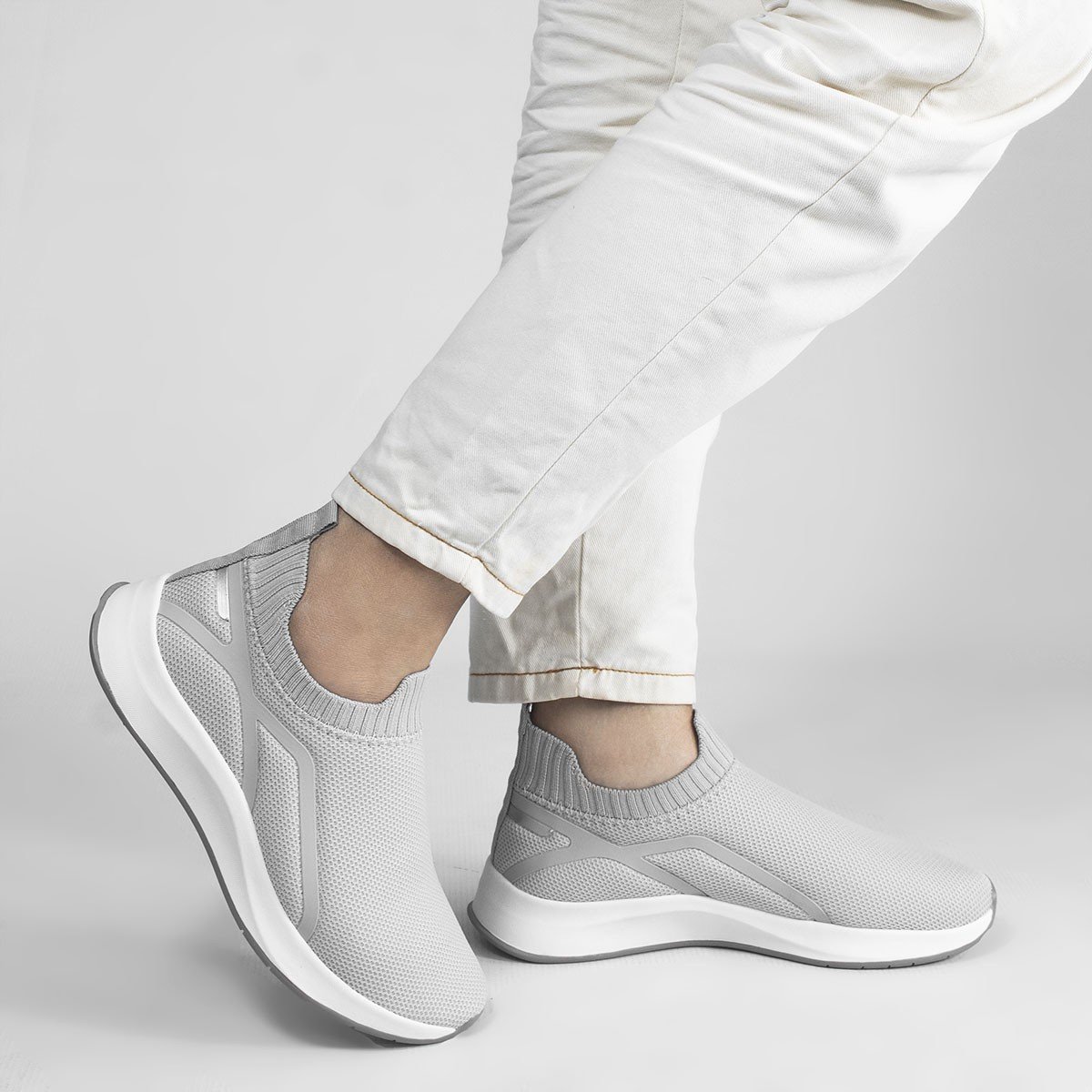 Tênis Zatta Knite Liso Liz Cinza Cinza 6