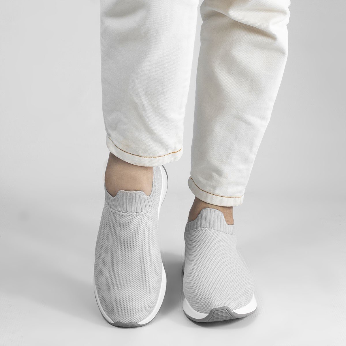 Tênis Zatta Knite Liso Liz Cinza Cinza 9