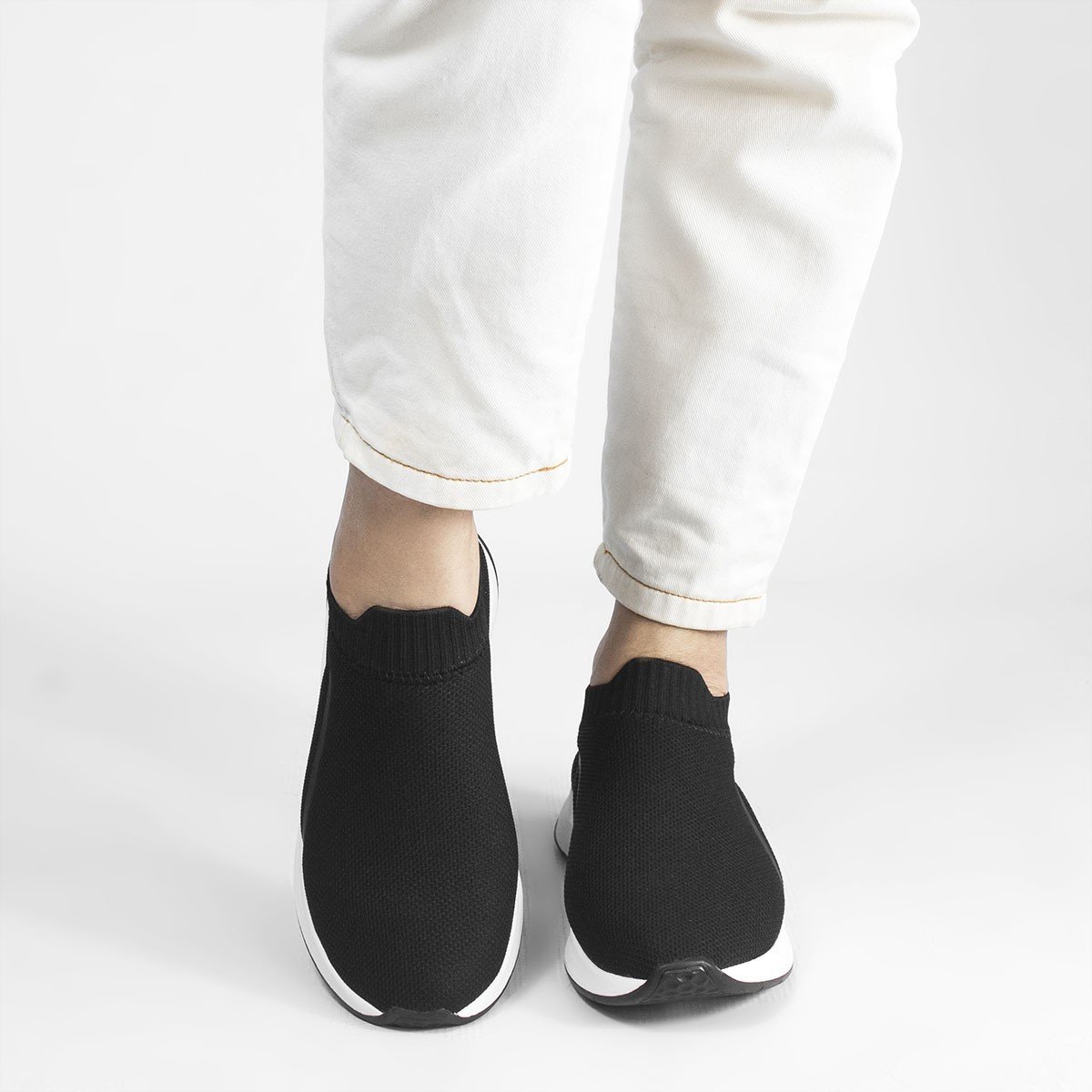 Tênis Zatta Knite Liso Liz  Preto Preto 9