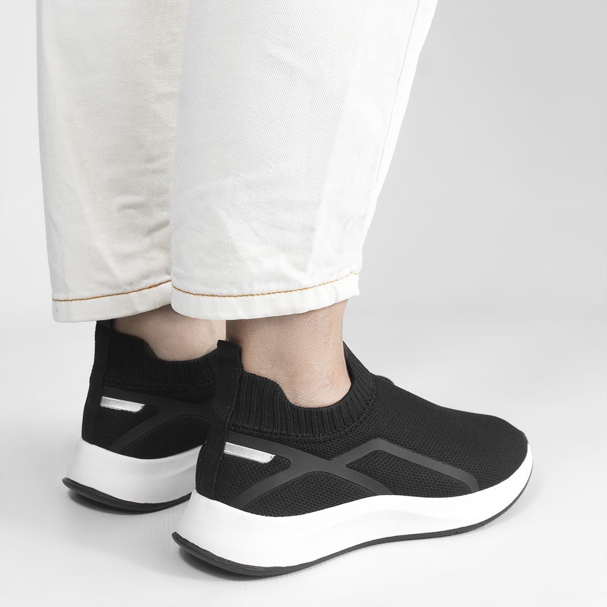 Tênis Zatta Knite Liso Liz  Preto Preto 5