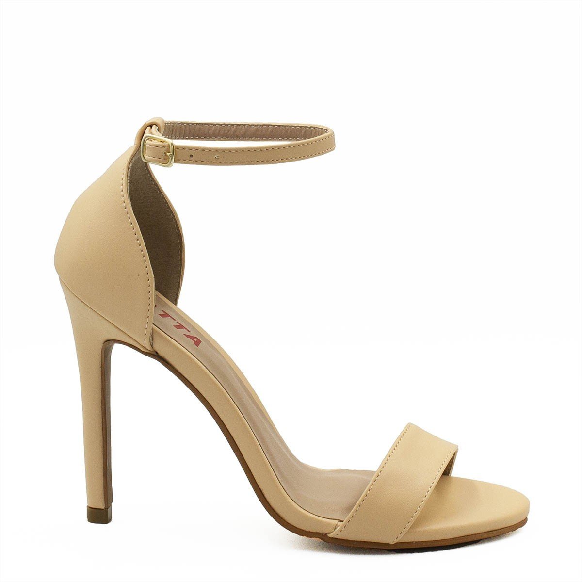 Sandália Zatta Salto Fino Maya Creme Bege 3
