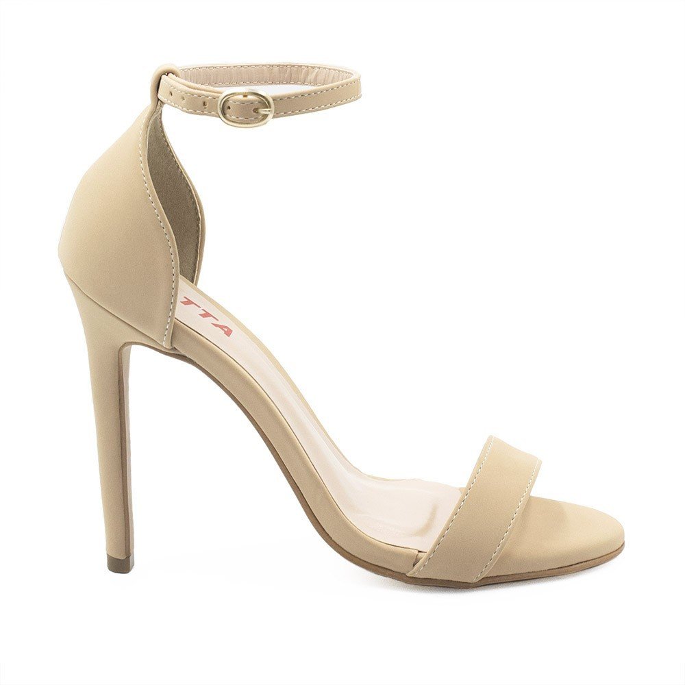 Sandália Zatta Salto Fino Maya Creme Bege 4