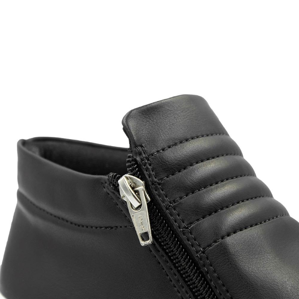 Sandália Zatta Couro Salto Bloco Édna Caramelo Preto 5