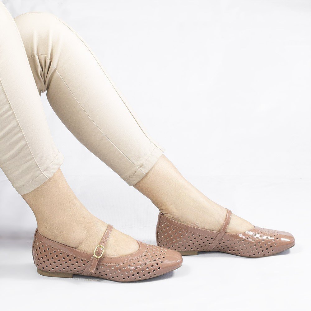Sapatilha Zatta Boneca Lasercut Beatriz Nude Nude 4