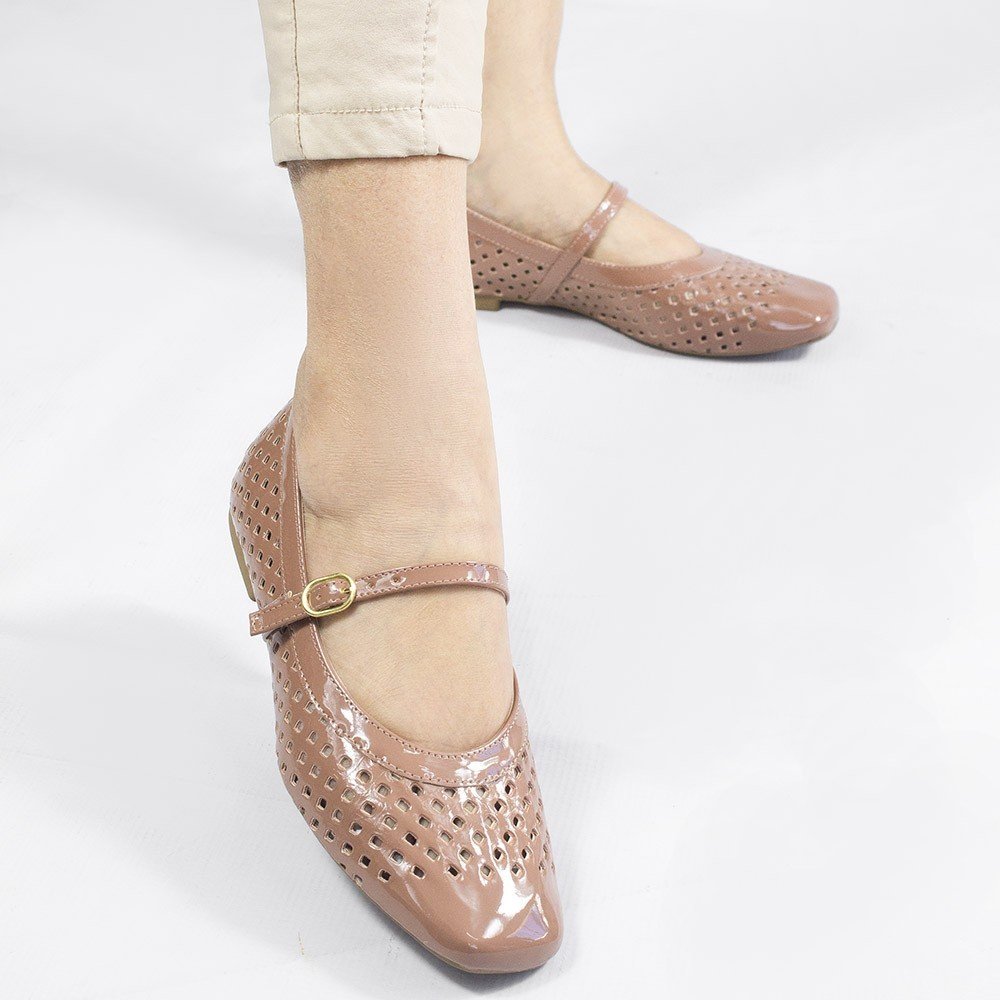 Sapatilha Zatta Boneca Lasercut Beatriz Nude Nude 5