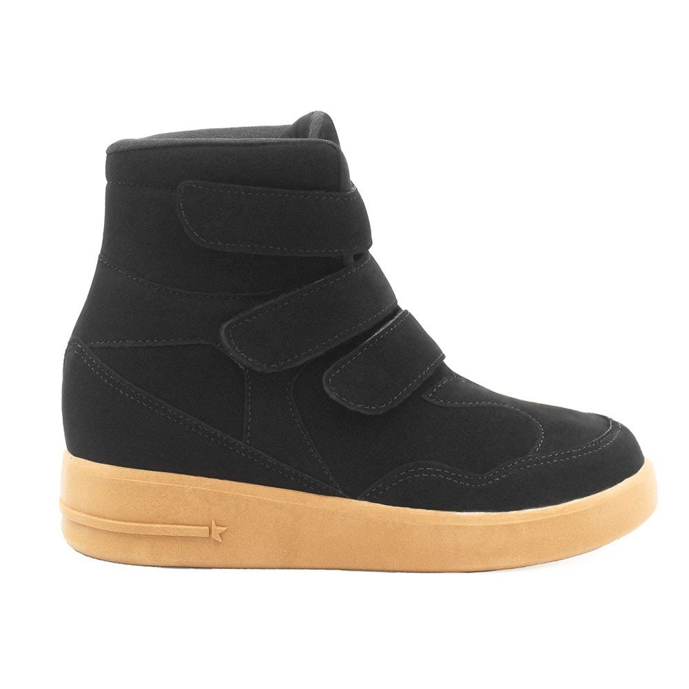 Tênis Zatta  Cano Alto Sneaker Karen Preto Preto 2