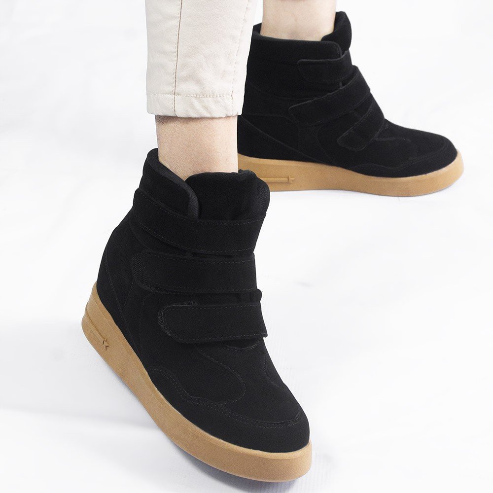 Tênis Zatta  Cano Alto Sneaker Karen Preto Preto 3