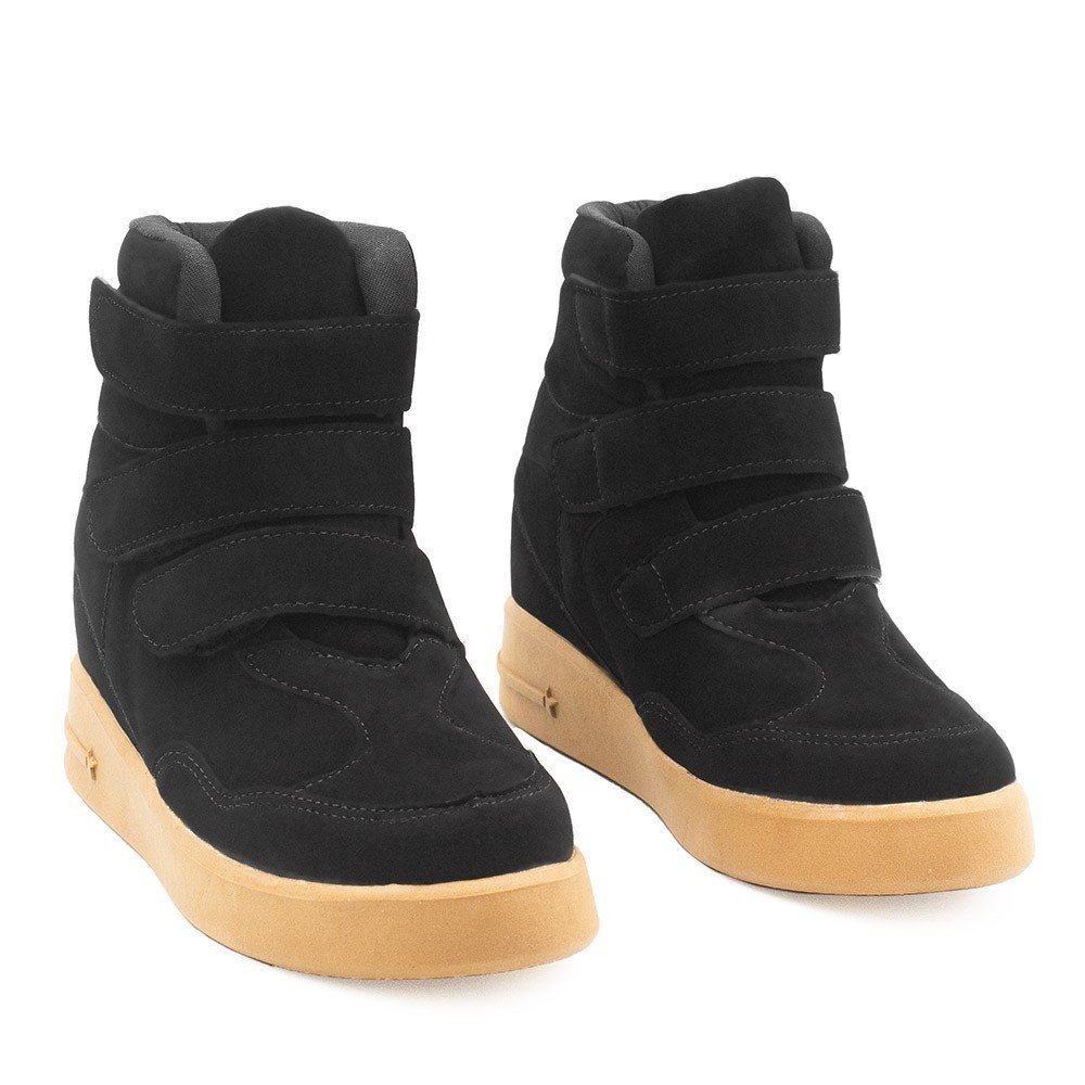 Tênis Zatta  Cano Alto Sneaker Karen Preto Preto 4