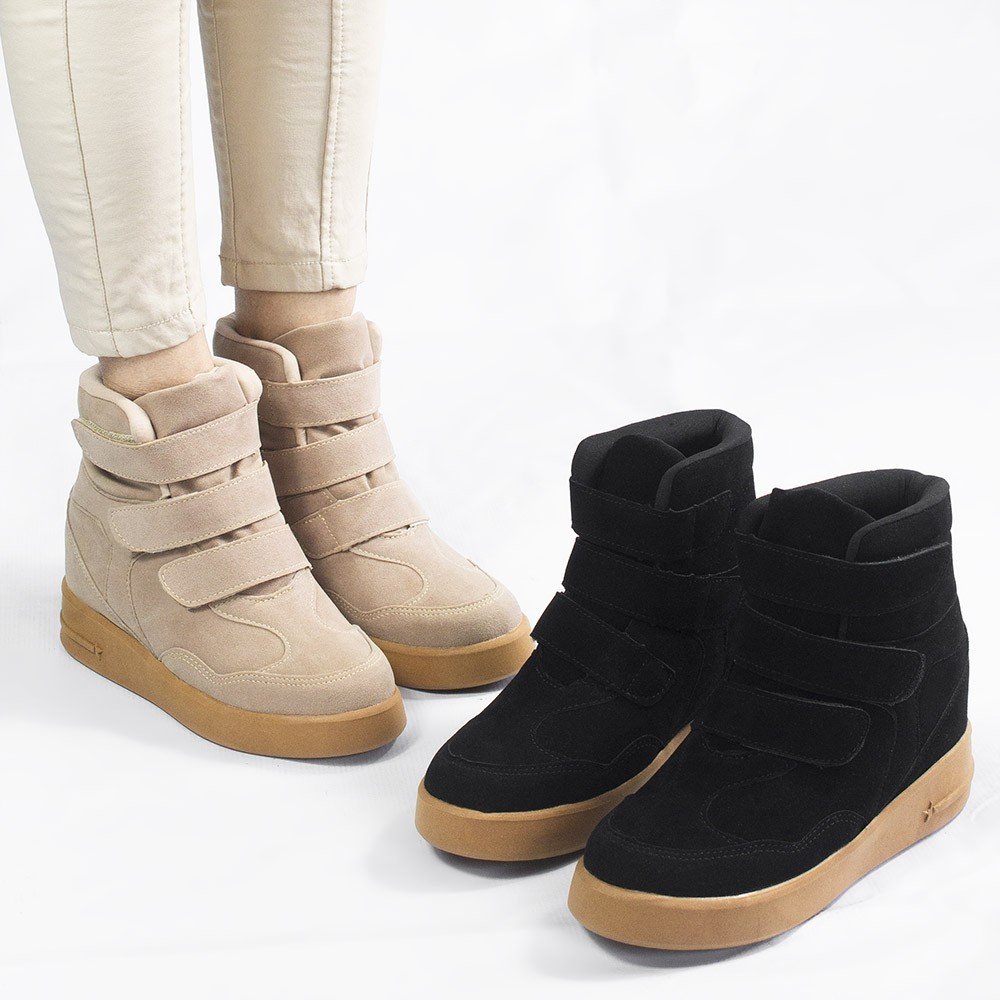 Tênis Zatta  Cano Alto Sneaker Karen Preto Preto 6