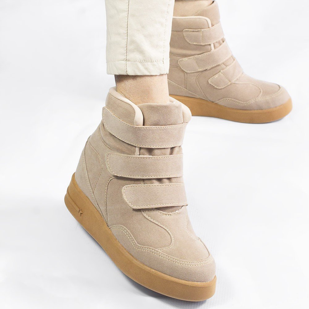 Tênis Zatta Cano Alto Sneaker Karen Palha Bege 8