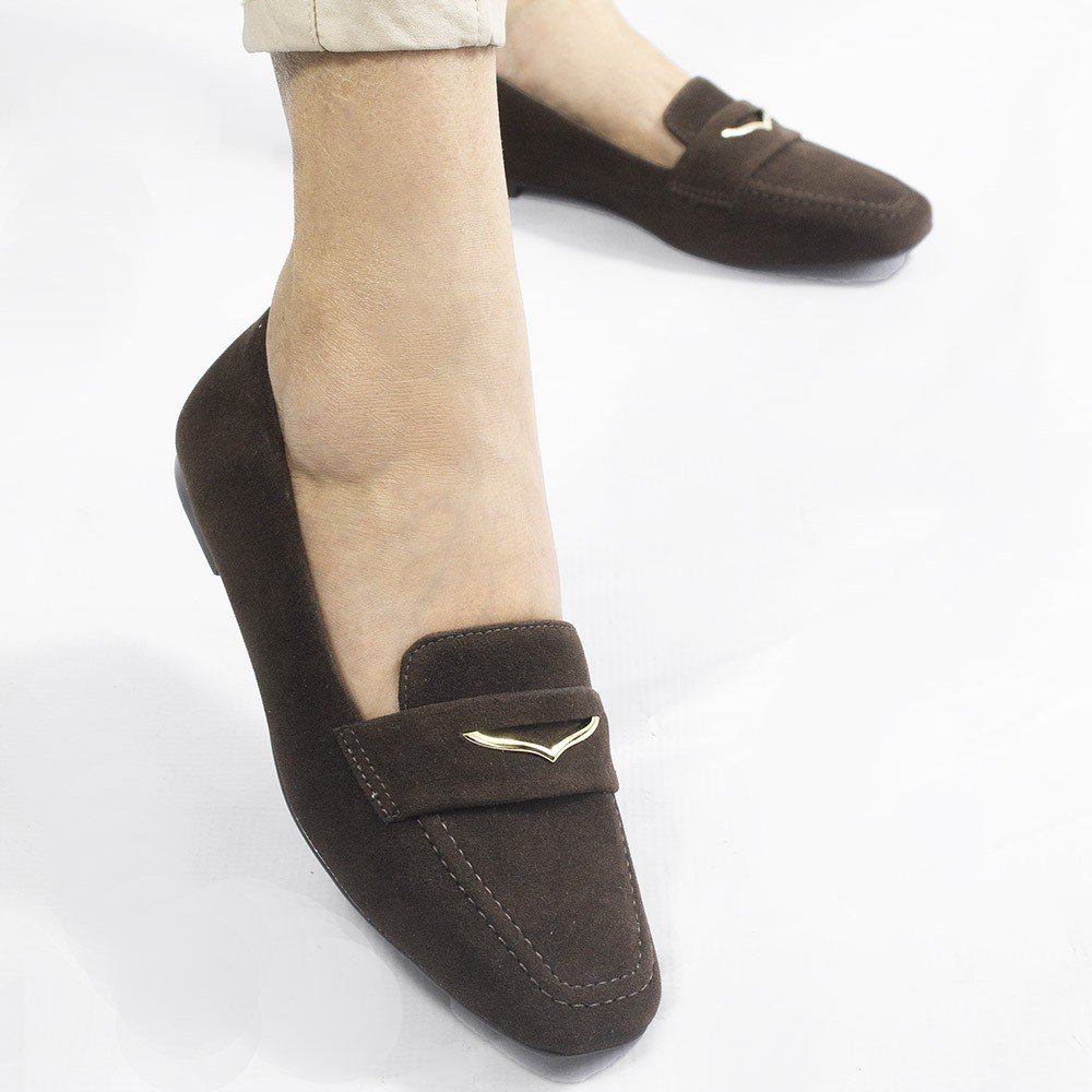 Mocassim Isaura Camurça Marrom Marrom 3