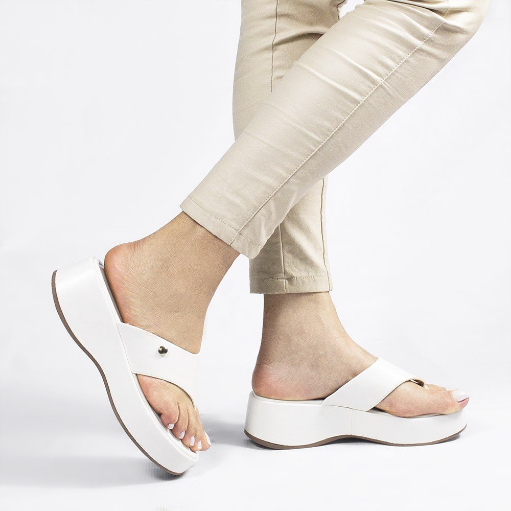 Tamanco De Dedo Zatta Flatform Tamires Off White