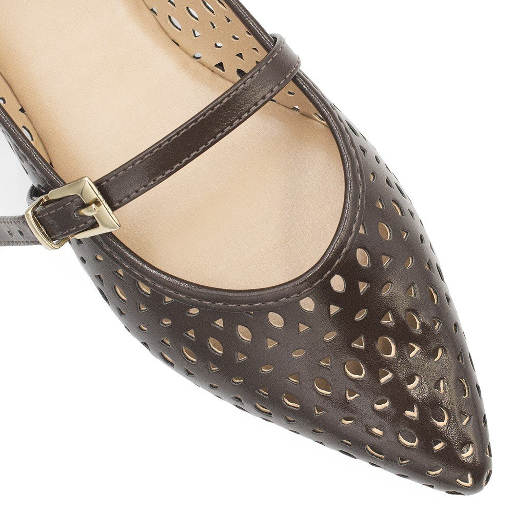 Sapatilha Zatta Bico Fino Cecilia Marrom Marrom 2