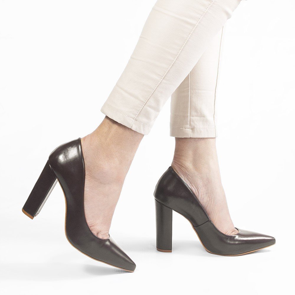 Scarpin Zatta Salto Grosso Jaine Café Marrom 4