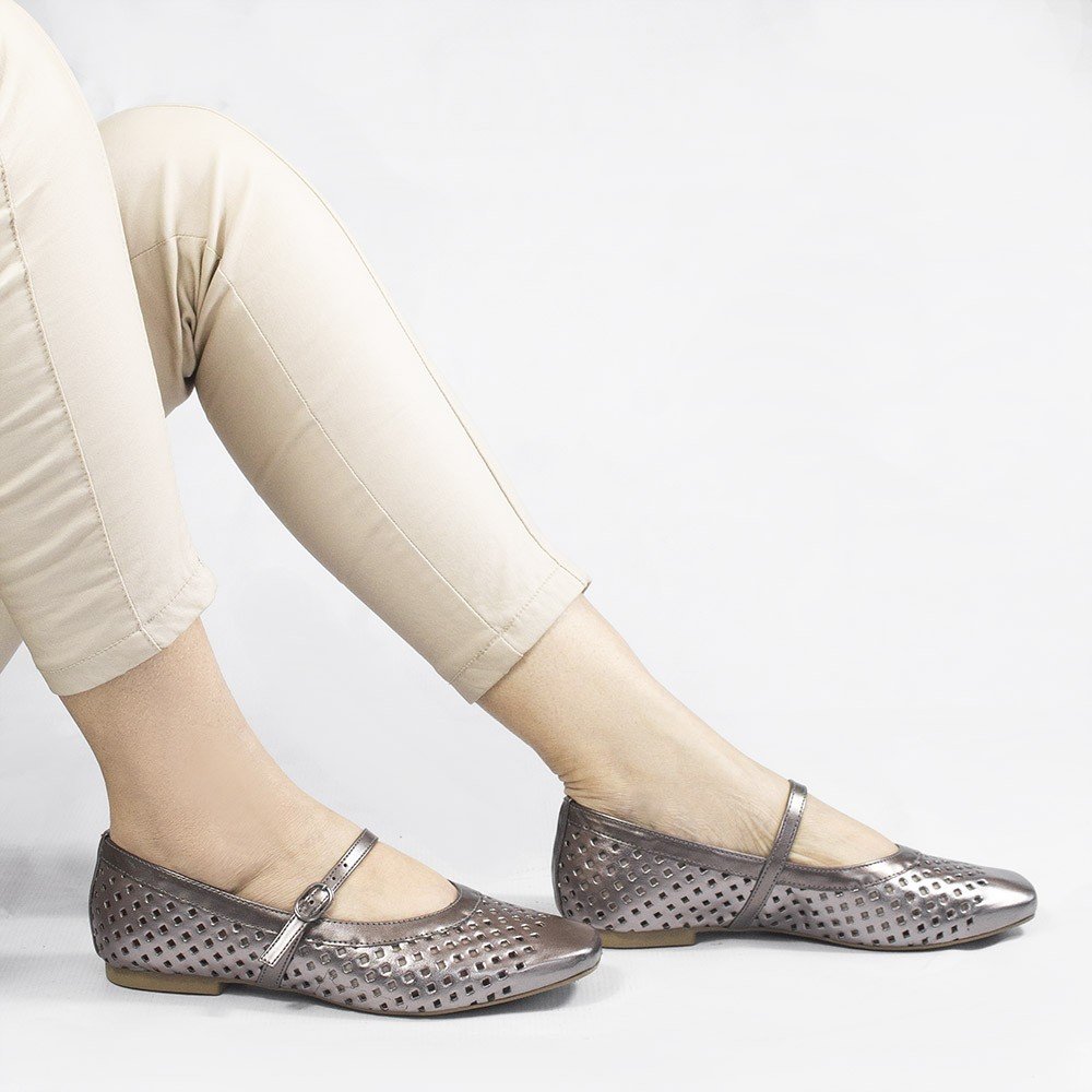 Sapatilha Zatta Boneca Lasercut Beatriz Prata Velho