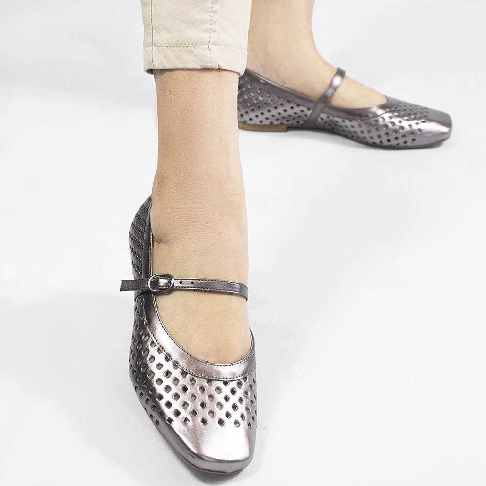 Sapatilha Zatta Boneca Lasercut Beatriz Prata Velho Prata 8