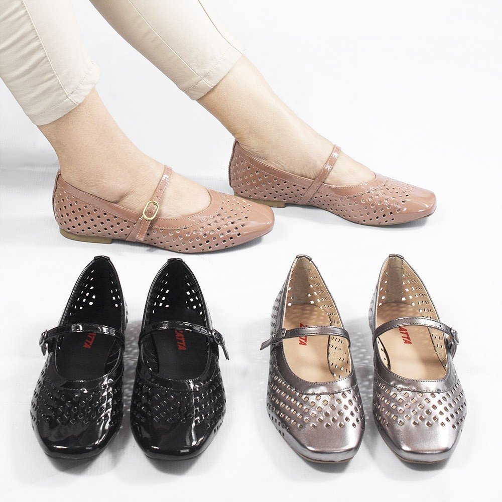 Sapatilha Zatta Boneca Lasercut Beatriz Prata Velho Prata 10