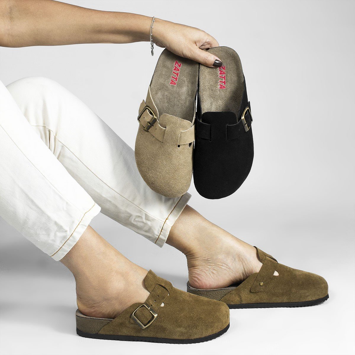 Clog Zatta Camurça Juliane Caramelo Marrom 10