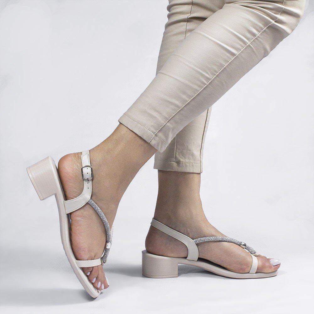 Sandália Zatta Salto Bloco Baixo Eliza Off White Branco 2