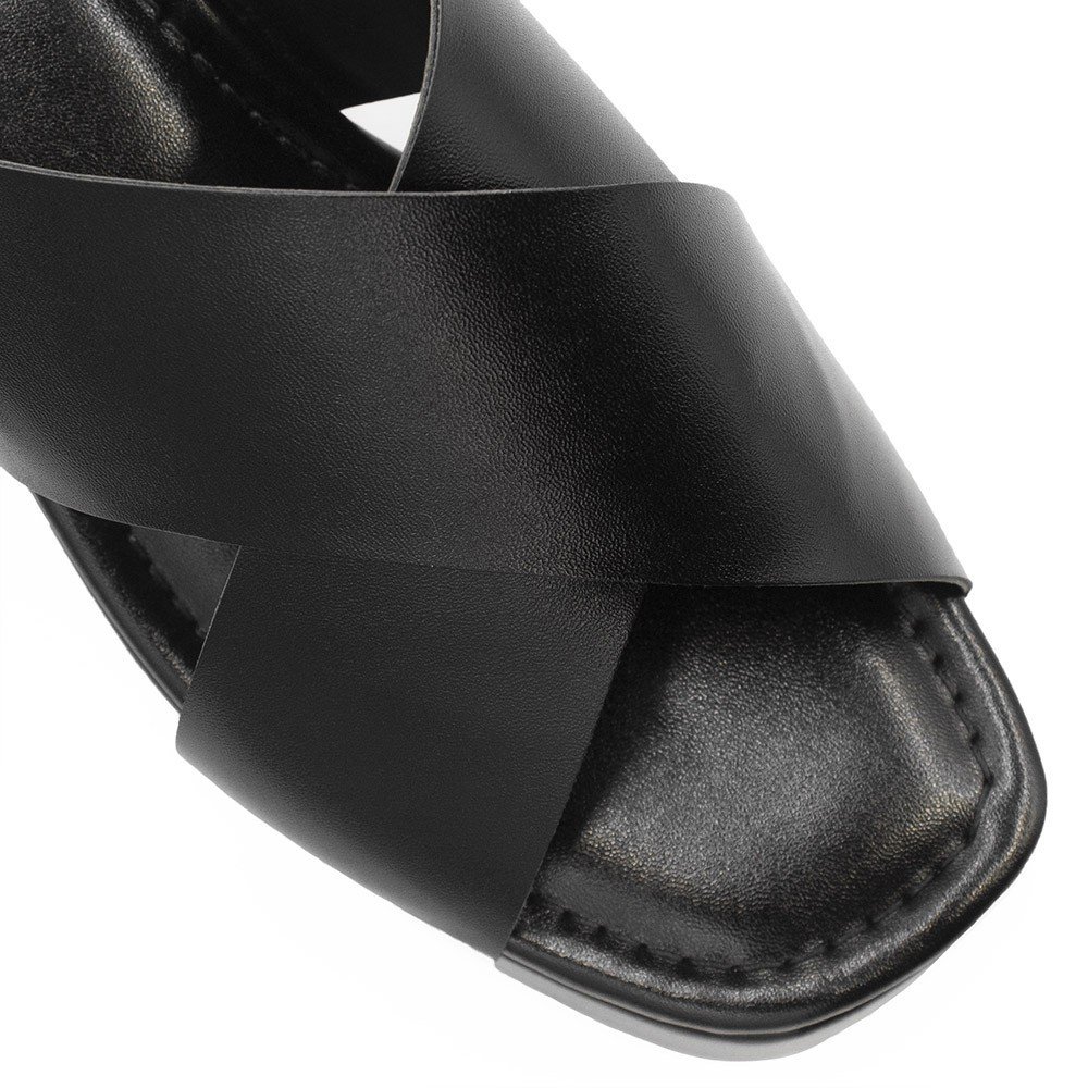 Tamanco De Dedo Zatta Flatform Tamires Prata Velho Preto 5