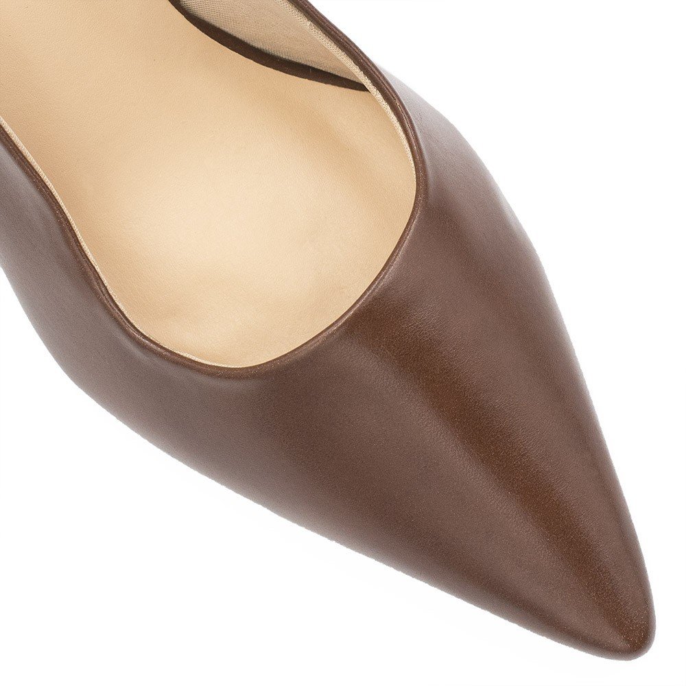 Scarpin Zatta Slingback Salto Bloco Aline Marrom Preto 5