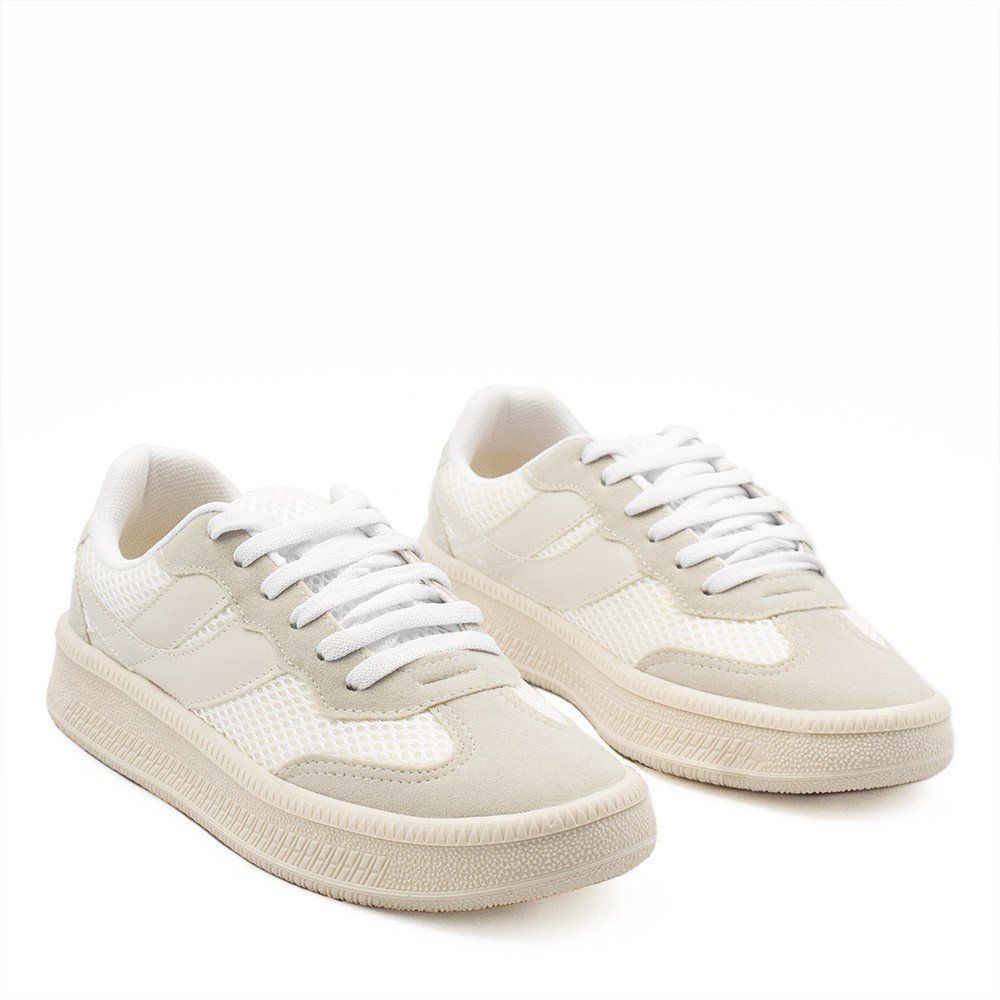 Tênis Casual Zatta Nylon Cadarço Karina Aveia Branco 5