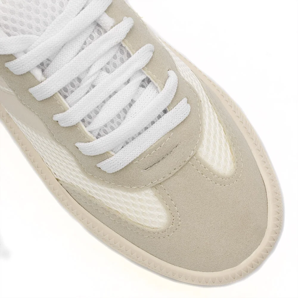 Tênis Casual Zatta Nylon Cadarço Karina Aveia Branco 3