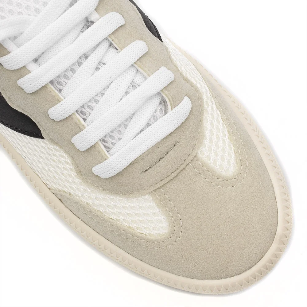 Tênis Casual Zatta Nylon Cadarço Karina Preto Branco/Preto 5