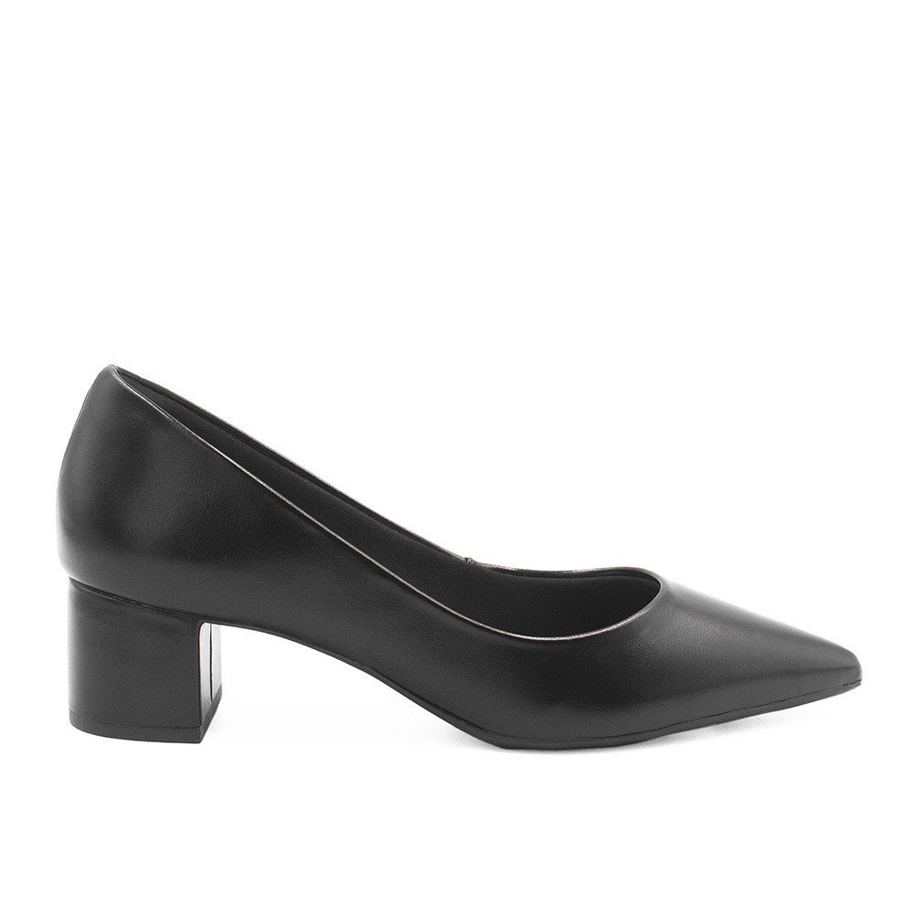 Scarpin Salto Bloco Baixo Leonor Preto