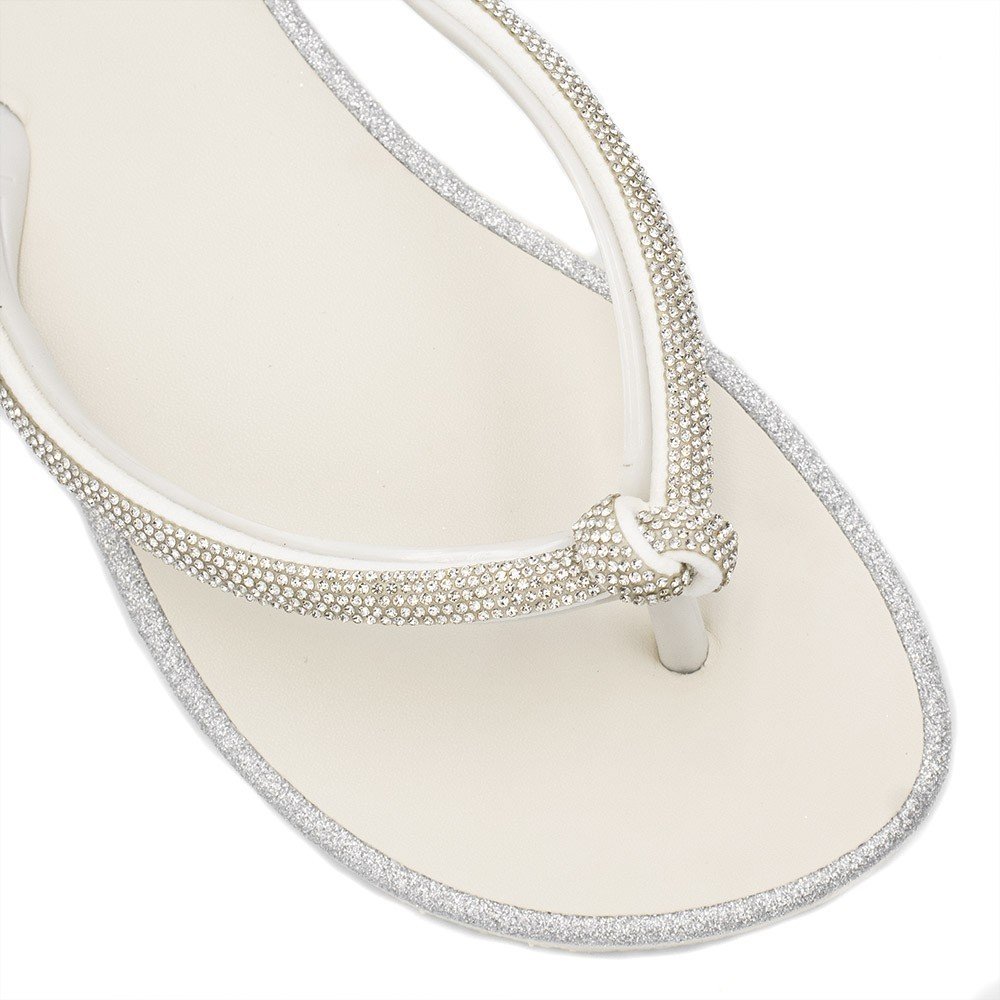 Chinelo Zatta Strass Dedo Micaela Off White Branco 5