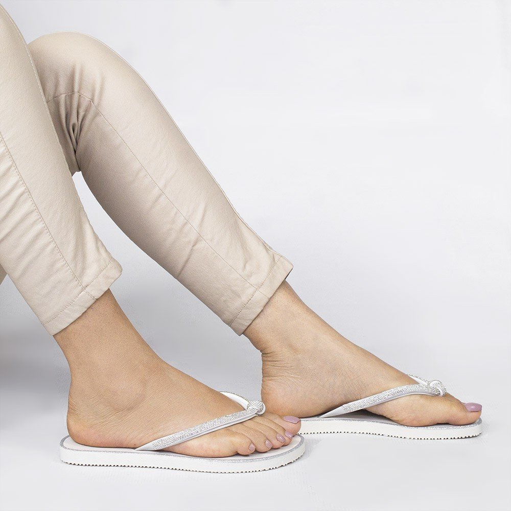 Chinelo Zatta Strass Dedo Micaela Off White Branco 2